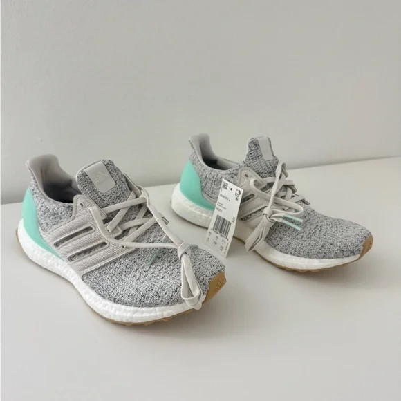 Adidas Gray and Mint Ultraboost Athletic Running Shoes - NWT - Picture 4 of 8